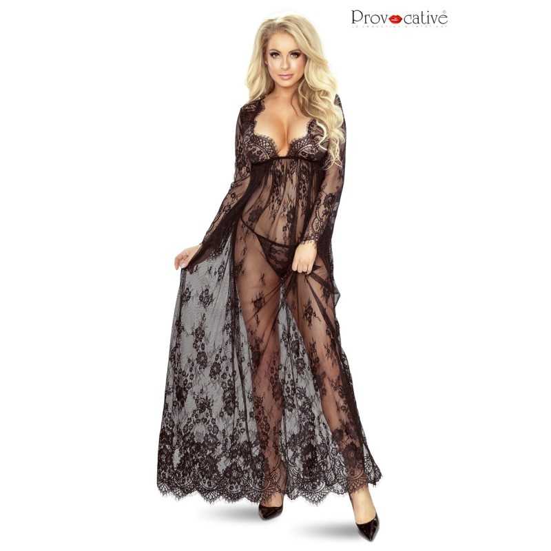 Prestaloveshop So Elegant Withe Nuisette Longue Dentelle