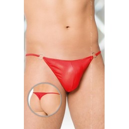 Prestaloveshop String satiné anneaux cotés Homme