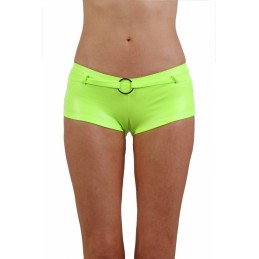 Prestaloveshop Short Wetlook Fluo Ceinture Anneau