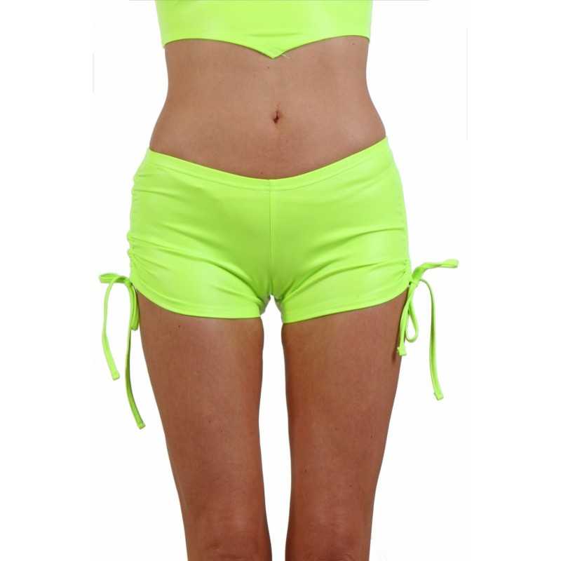 Prestaloveshop Short Wetlook Fluo Lien Ajustement Cotés