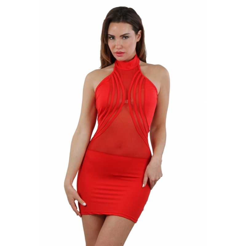 Prestaloveshop Robe Noire Moulante Transparence Sexy