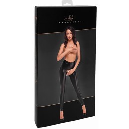 Prestaloveshop Legging Taille haute wetlook ouvert entre jambes