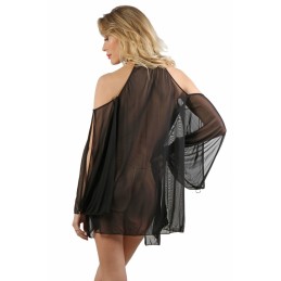 Prestaloveshop Robe transparente manches longues chainette