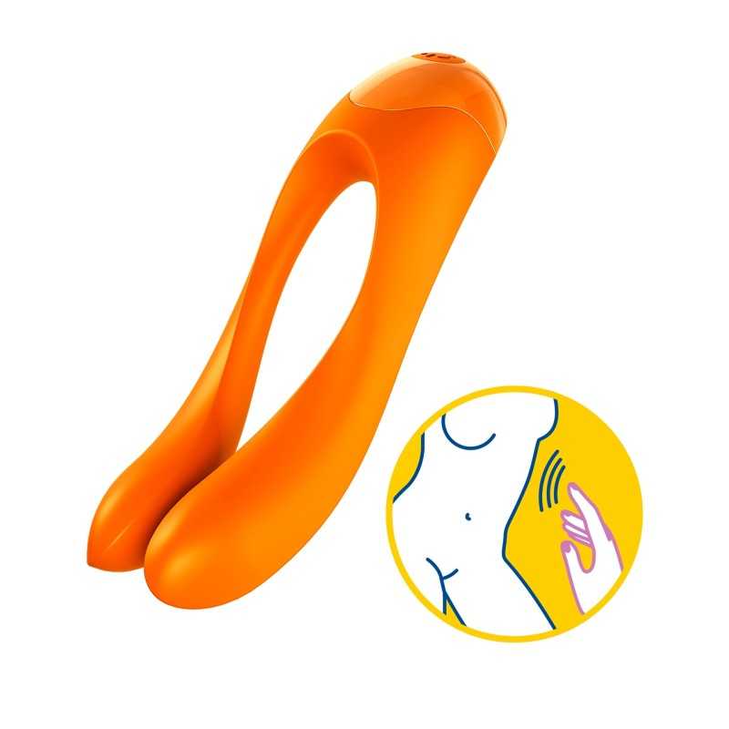 Prestaloveshop Stimulateur orange clitoris pour doigt USB