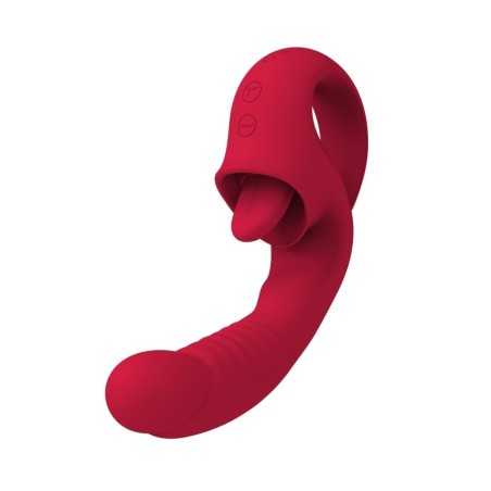 Prestaloveshop Serena Rabbit G Spot vibrator léchage USB rouge