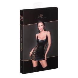 Prestaloveshop Robe wetlook décolleté dentelle F229