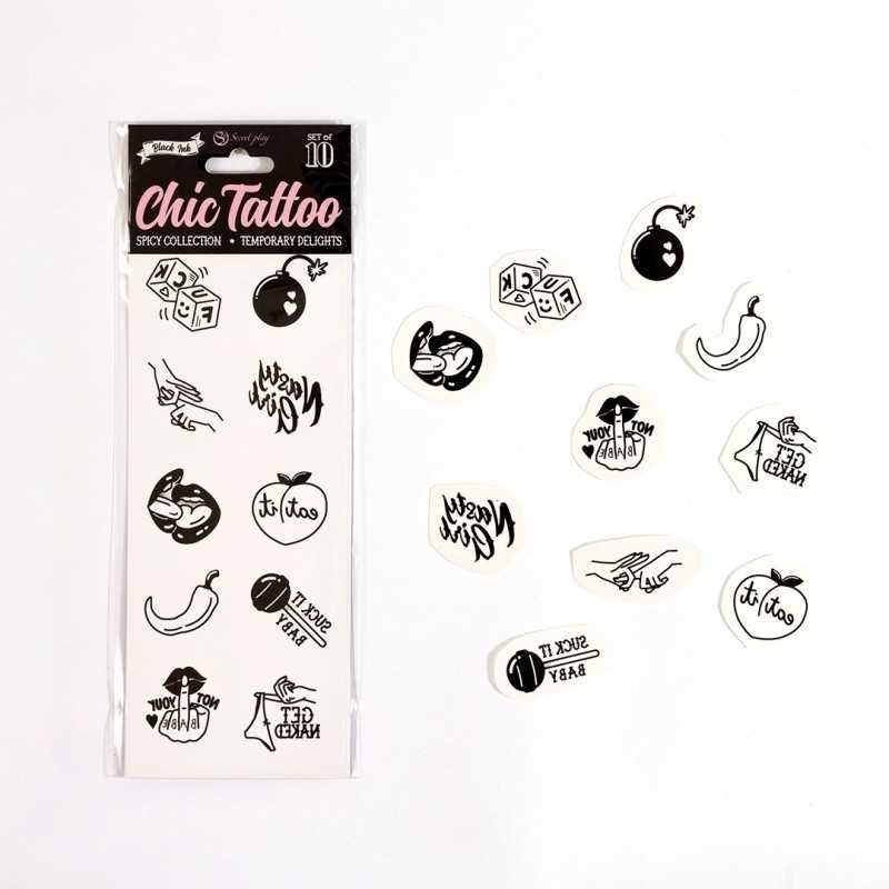 Prestaloveshop Set 10 tatoos Spicy temporaires