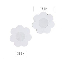 Prestaloveshop Cache tétons Nipple Fleurs x2 paires argenté &