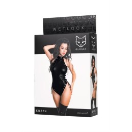 Prestaloveshop Eileen Body wetlook noir lacé cotés