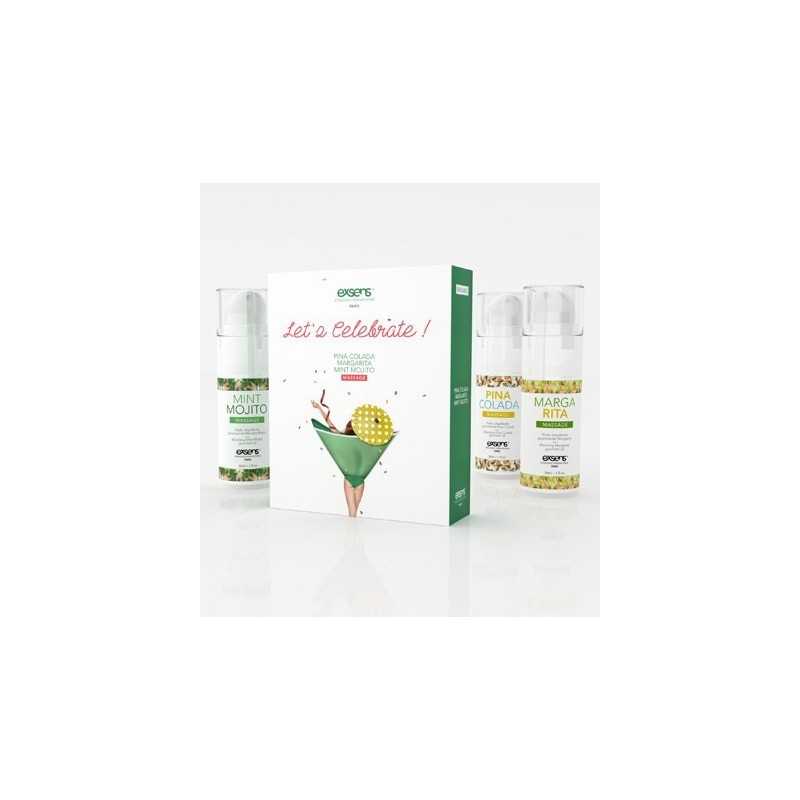 Prestaloveshop Coffret de 3 Huiles de Massage Gourmandes