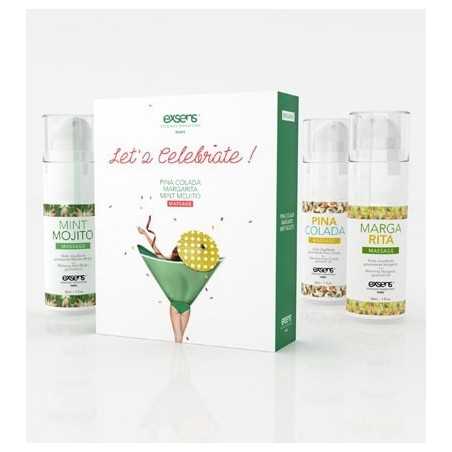 Prestaloveshop Coffret de 3 Huiles de Massage Gourmandes