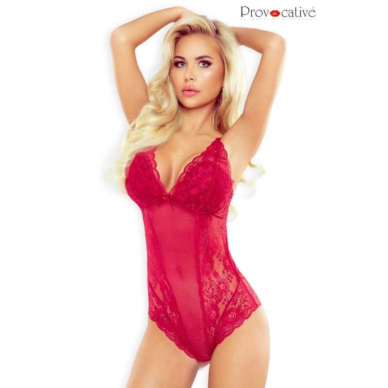 Prestaloveshop Body Dentelle Séduction Tanga et Bonnets Opaques