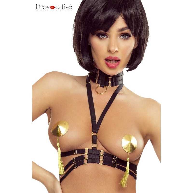 Prestaloveshop Soutien Gorge Décolleté et Tour de Cou Harnais